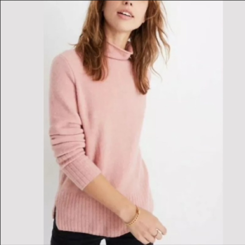 Madewell Inland Turtleneck Sweater - Blush XXS